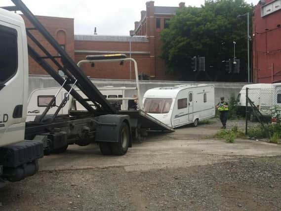 The stolen caravans are removed