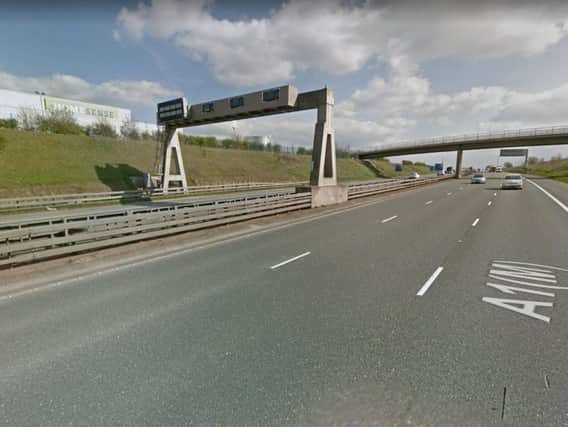 A lane has been closed on the A1(M) close to Pontefract this afternoon. Picture: Google Maps.