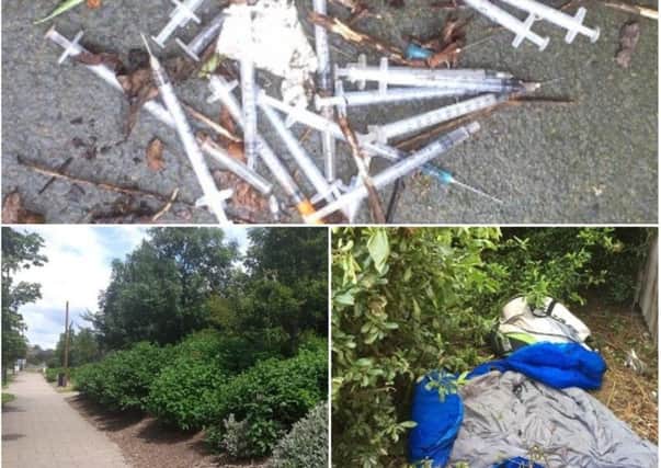 Residents have had enough of finding used needles and other drugs paraphernalia on Marsh Way.