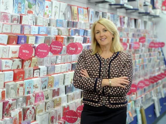 Card Factory was one of the winners in the list. Chief executive Karen Hubbard is pictured.