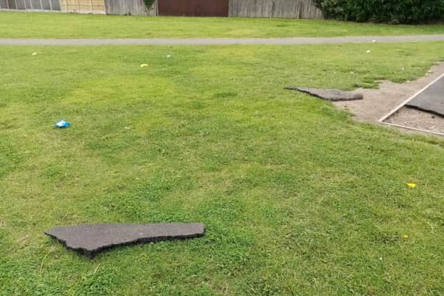 Parks and playgrounds in Chequerfield, Willow Park and Orchard Head have been heavily damaged over the past month