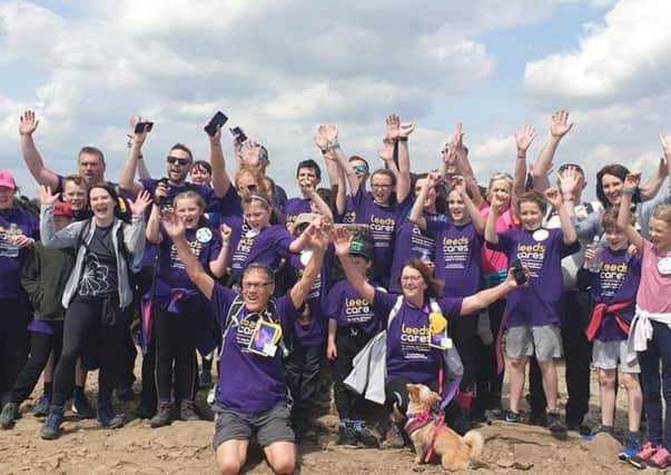 The family and friends of Sean Sockett, who died suddenly from a stroke, walked up Pen-y-Ghent to raise money for a quiet room for end of life care at Leeds General Infirmary.
