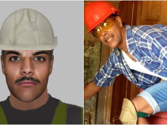 Kamara tweeted a picture of himself in a hard hat and construction gear following the release of the efit. (Humberside Police/@chris_kammy)