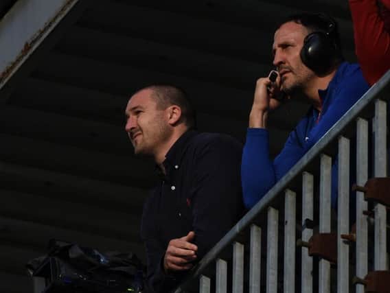 Wakefield Trinity head coach Chris Chester with assistant Lee Gilmour. PIC: Matthew Merrick.