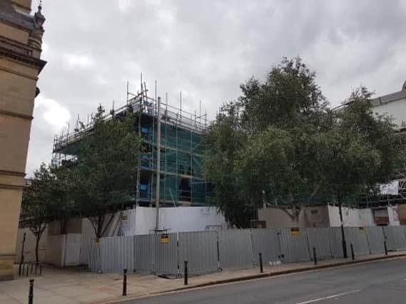 Wakefield's old crown court building is in the process of being renovated.