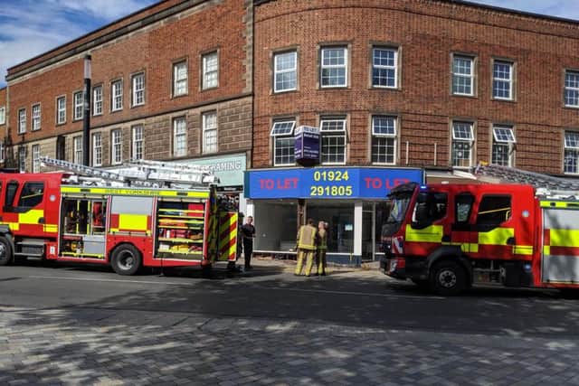 Fire crews were called to a fire in Wakefield city centre this afternoon.
