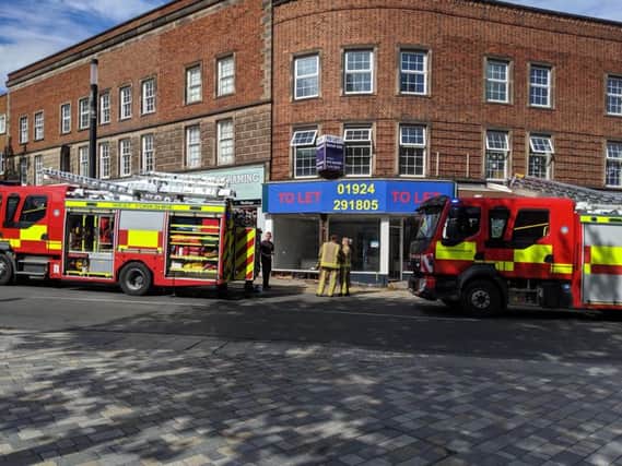 Fire crews were called to a fire in Wakefield city centre this afternoon.