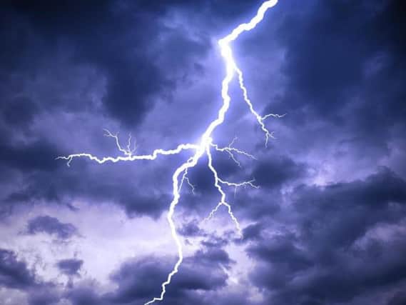 The odds of being struck by lightning in your lifetime are1 in 12,000.
