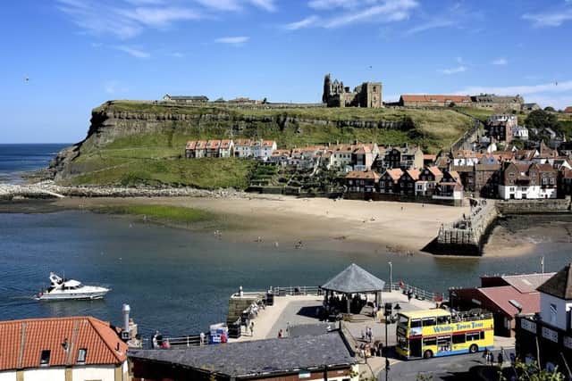 Whitby bathed in afternoon sunshine.