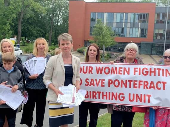MP Yvette Cooper presented a petition with over 1,000 signatures to the trust last week. She's campaigning for Friarwood Birth Centre to stay open.