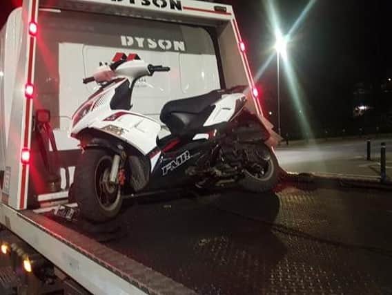 Officers seized the bike after its owner was found to be riding illegally twice in a day. Photo: West Yorkshire Police.