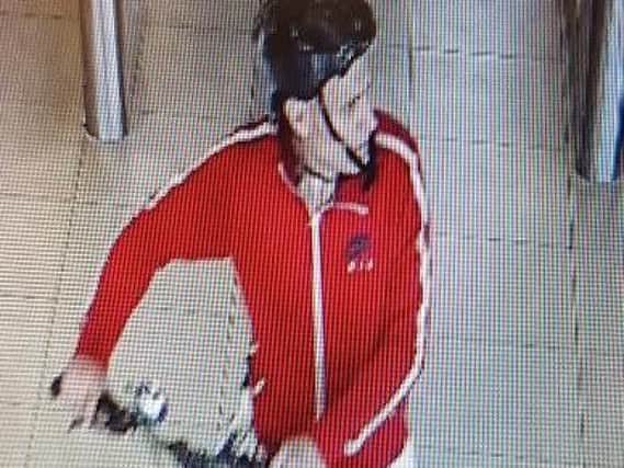 Police are asking for help identifying this man at Wakefield Westgate station. Picture: British Transport Police