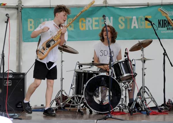 Leeds band Scum on stage at the Kirkstall Festival. Picture: Simon Hulme