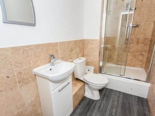 Queen Street, Wakefield. For sale by conditional auction, with a starting bid of 30,000. Newly refurbished first floor flat with an open plan living space.