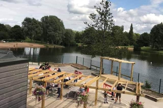Councillor Kenyon said that the lake had been fenced off from the cafe's outdoor seating area.