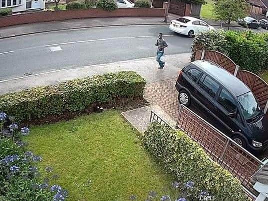 The man was spotted running from the property in Ossett.