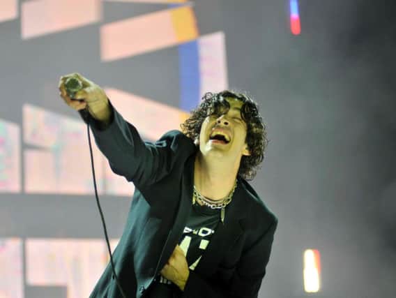 Headline act: Matt Healy on stage with The 1975.