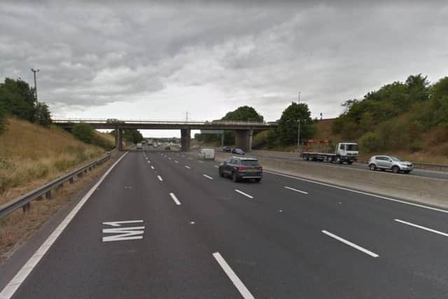 Two people were seriously injured in a collision on the M1 at Wakefield. Photo: Google Maps