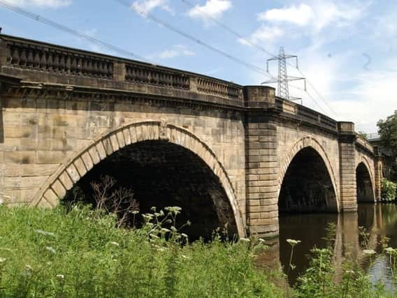 Multiple Yorkshire stone paving slabs have been stolen from a Grade 1 listed bridge in Ferrybridge.
