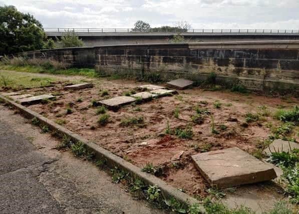 Multiple Yorkshire stone paving slabs have been stolen from a Grade 1 listed bridge in Ferrybridge over the weekend. Photo: West Yorkshire Police