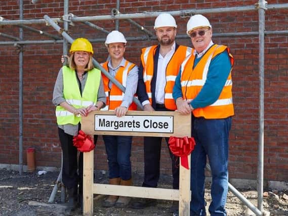 New Build: Margaret Clough, Stephen Drewitt, Steven Clough and Gerry Clough.