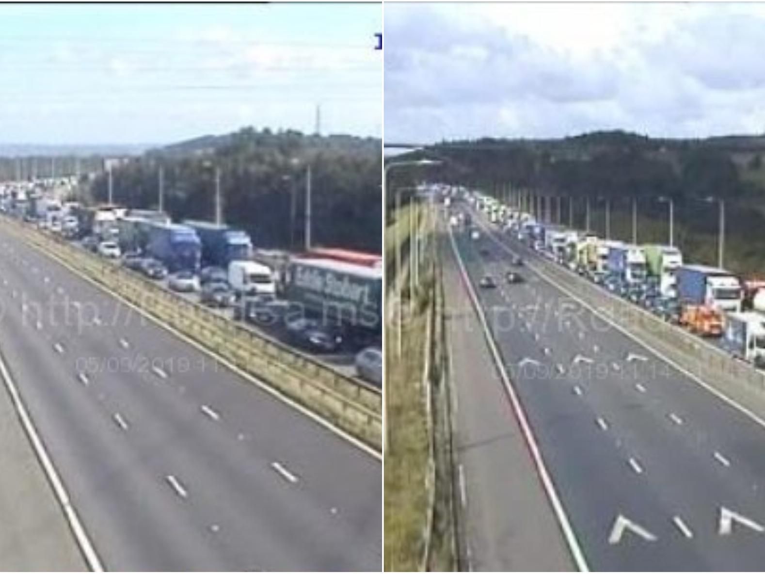 As it happened - Woman dies after multi-vehicle crash on the M62
