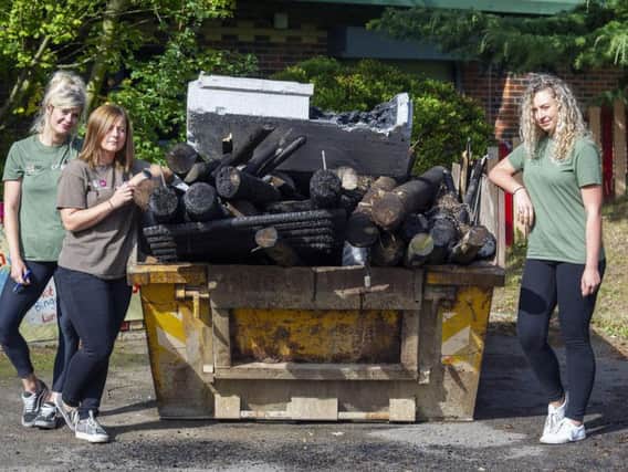 Workers at a playground have praised Knottingleys community spirit after arsonists caused more than 10,000 worth of damage over the weekend.