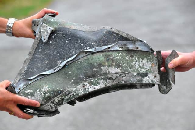 Part of the  Halifa  Bomber found at the site of the crash.