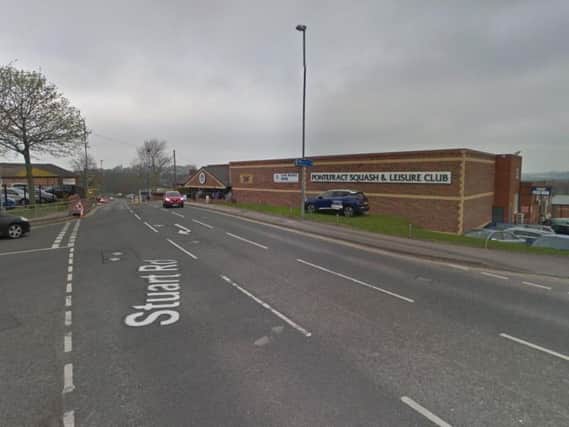 Police were called at 8.50am to reports of a collision on Stuart Road, Pontefract, close to Pontefract Squash Club. Photo: Google Maps