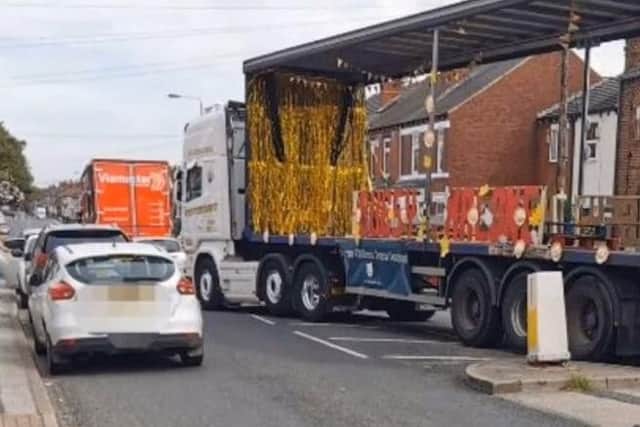 A driver caused chaos at Normanton Gala by parking alongside a unloading lorry and obstructing the main road.