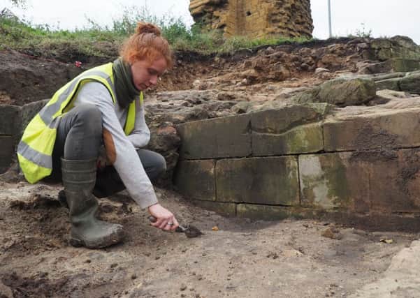 DigVentures team's archaeological dig at Pontefract Castle..