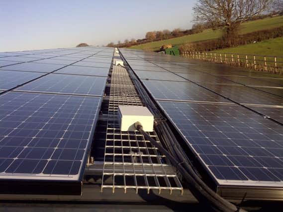 Two solar energy parks like these could see the council's buildings become carbon neutral within 18 months.