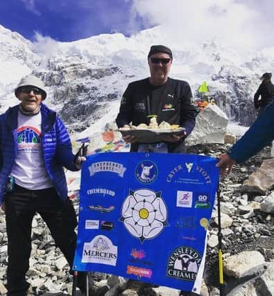 Say cheese: Richard serves up Yorkshire produce on Everest