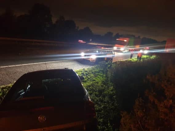 The Vauxhall came off the M1 (pic from WYP)