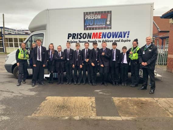 Students were given a taste of jail as part of a shock project to educate them on the consequences of turning to crime.