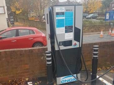 This charging point, in High Street car park in Horbury, will go live at the end of November.