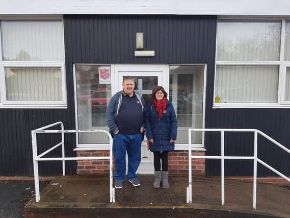Les Clarke, from the Salvation Army, and local councillor Gill Cruise, who are both setting up the new community hub.
