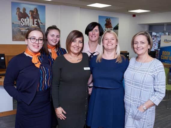 Staff at the new Hays Travel in Castleford, which was formerly Thomas Cook.