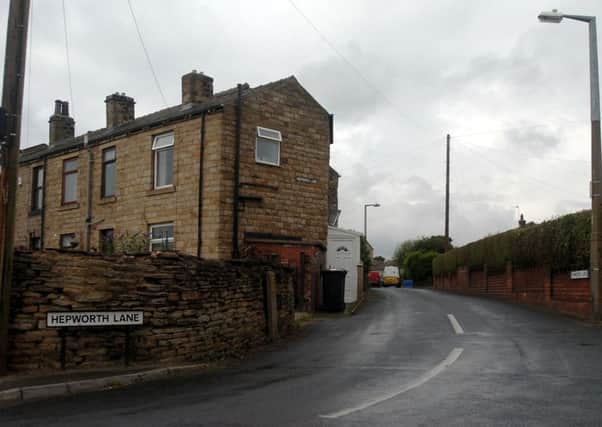 SCENE: Hepworth Lane, Mirfield, where Josh Hirst was found collapsed by his father after he was fatally stabbed. (d531j232)