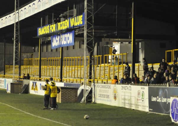 Castleford Tigers' Princess Street stand, which was evacuated during the Wakefield game