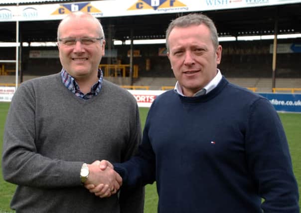 Steve Vause, new Castleford Tigers director, with Steve Gill, chief executive