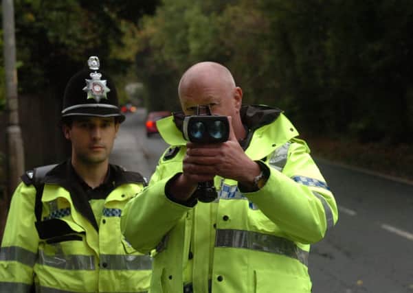 Police speed camera checks on Chevet lane in Sandal.PC Raif Kurtovic and Dave Chatburn (speed camera officer)