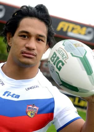 NEW ARRIVAL: Taulima Tautai has been included in Wakefield Wildcats' 19-man squad to face Castleford Tigers on Saturday.