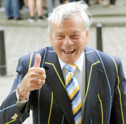 14/6/13     Dickie Bird at York Minster yesterday (fri) where  a  150th anniversary thanksgiving service for Yorkshire County Cricket Club was held.