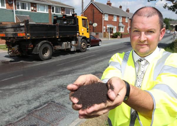 Wakefield council are 'gritting' the roads with hard stones to combat the intense heat. The road temperature is said to be 50 degrees. Graham West from the council