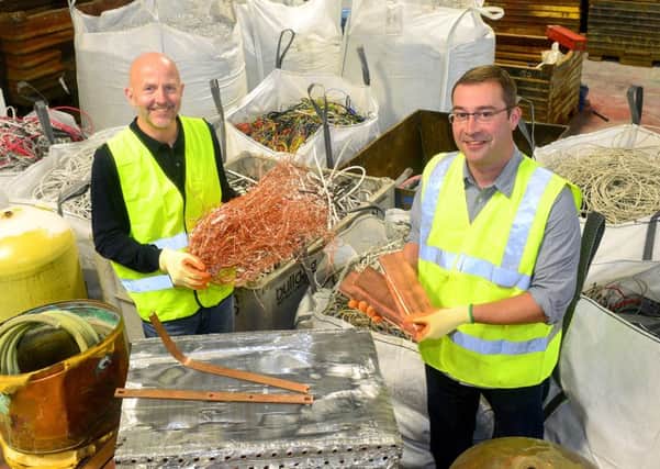 Paul Garside and Philip Walker from Trinity Metals - A new scrap metal company which has been set up on the old Eric France site in Ossett. (W553D338)