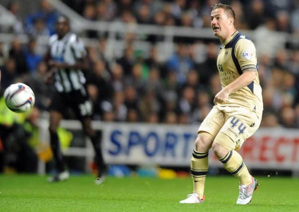 Leeds United's Ross McCormack, who hit the crossbar at Newcastle