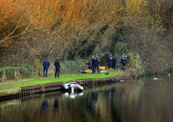 Police underwater search team at Knottingley on December 9.  Local man Gary Stephen who has been missing since December 4th.