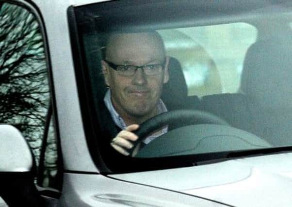 Brian McDermott arrives at the Thorp Arch training ground today.