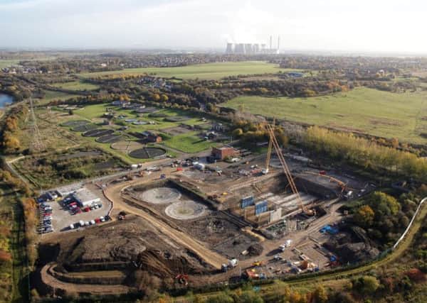 Yorkshire Water's Castleford Waste Water Treatment Works.
Work is underway on a total re-build of the waste water treatment works. £16.5m will be spent on the modern facility which will be fit for the 21st century and will further improve the water quality in the River Aire
